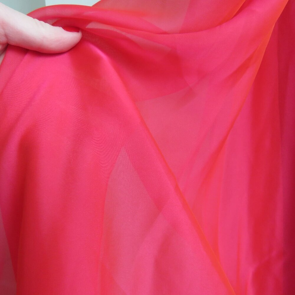 LA FEMME 18733 Beaded Bodice Chiffon Strapless Maxi Prom Dress Watermelon 4 NWT - Picture 7 of 15